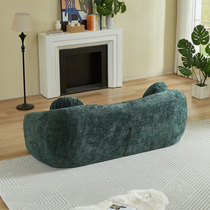 Curved Convertible Sofa, 2 In 1 Frameless Folding Sofa Bed With Pull Out Base And Deep Seat