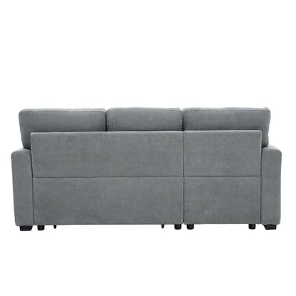 Sleeper Sectional With Pull Out Bed, Reversible Chaise