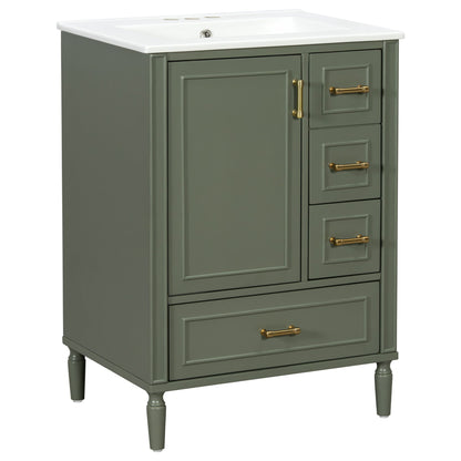 Traditional Bathroom Vanity Set With Soft Close Doors
