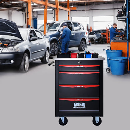 Drawer Multifunctional Tool Cart With Wheels For Garage