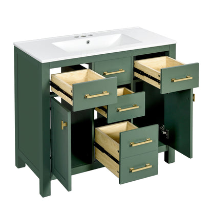 Bathroom Vanity With Sink Combo Set, Modern Bathroom Cabinet With 4 Drawers