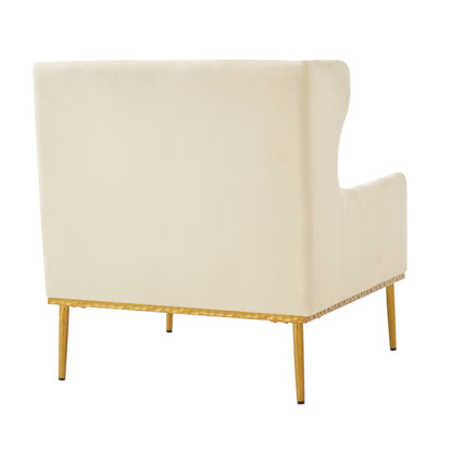 Elegant Curved Armrest Accent Armchair
