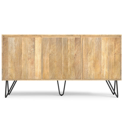 Hunter - 3 Door Sideboard Buffet With Hairpin Legs - Natural