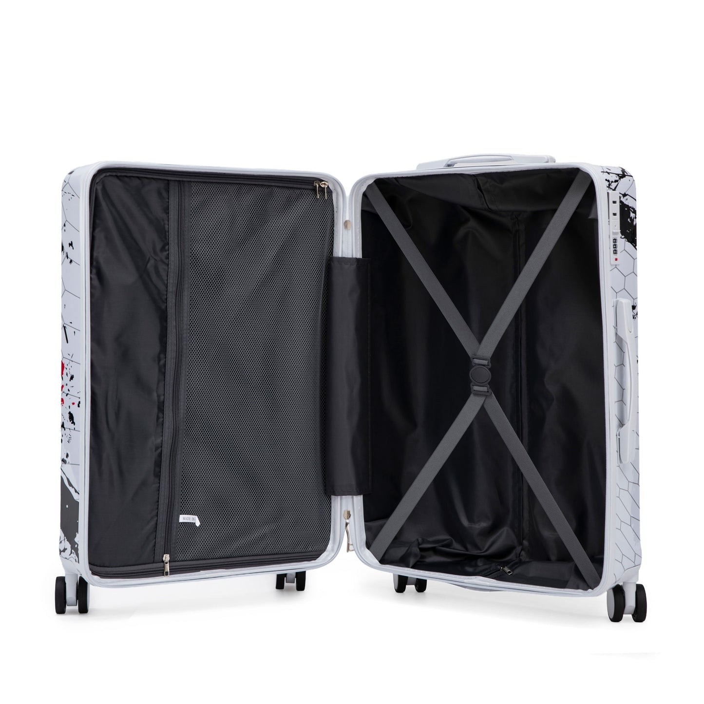 3 Piece With Combination Lock And Silent Wheels