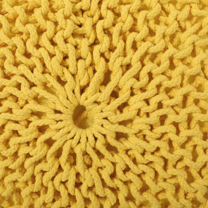 Bordeaux - Knitted Round Pouf Ottoman