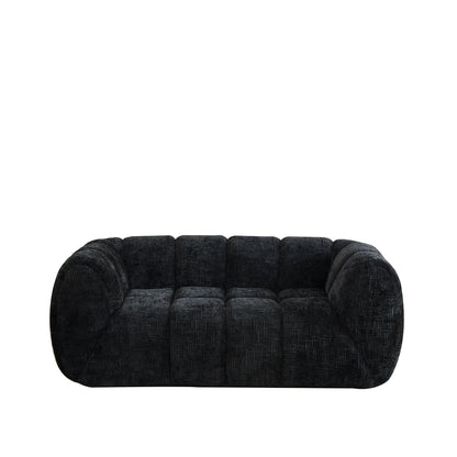 Quilted Cloud Sofa With Rounded Armrests And Piano Key Backrest Design