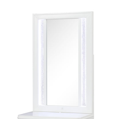 Abigale - Nightstand Top Mirror With LED Lighting (Only Mirror Top) - White