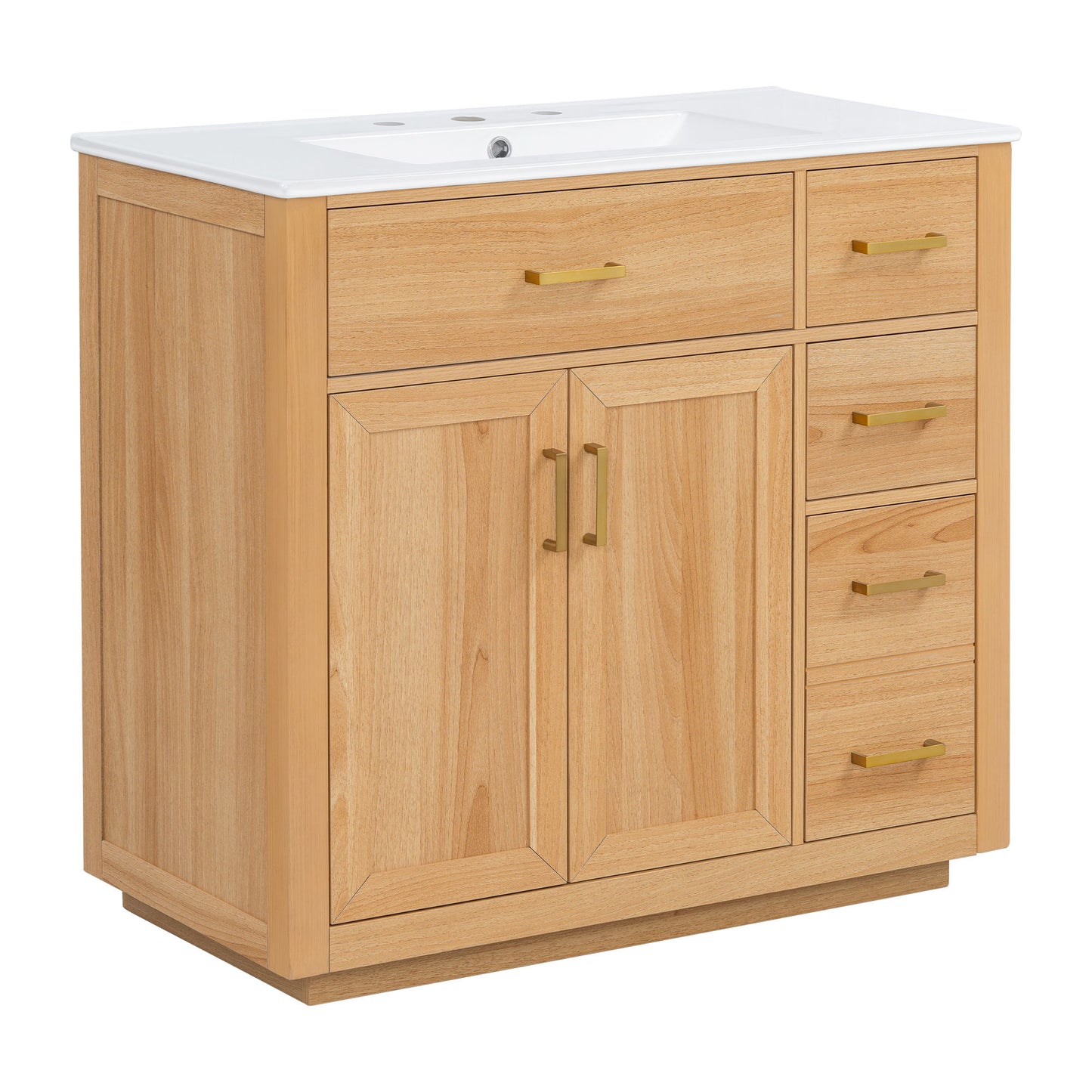 Bathroom Vanity & Sink, Soft Close Doors & Drawers - Wood