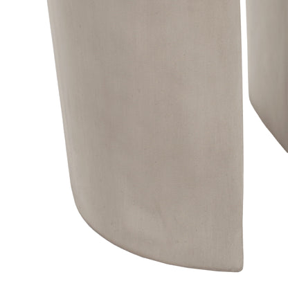 Outdoor Round With U Shape Side Table - Light Gray