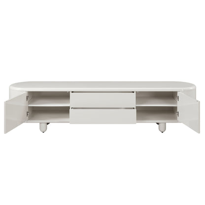 Keely - TV Stand - Gloss White