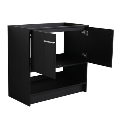 Modern Bathroom Vanity With Ceramic Sink, Freestanding Cabinet, Soft Closing Doors