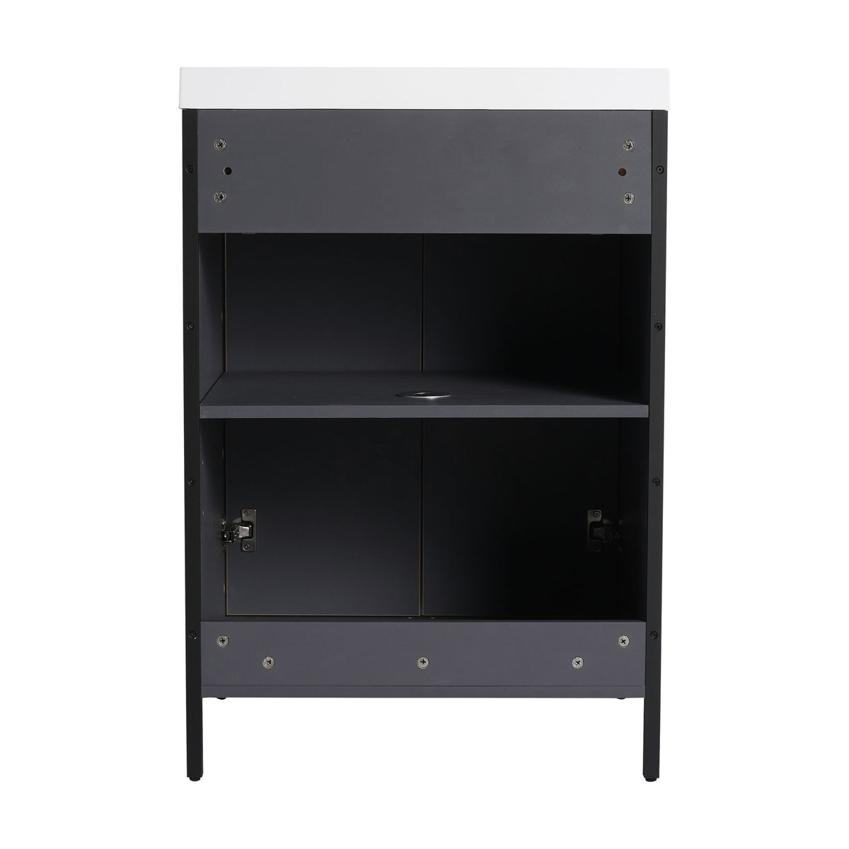 Contemporary Freestanding Bathroom Vanity With Adjustable Shelves