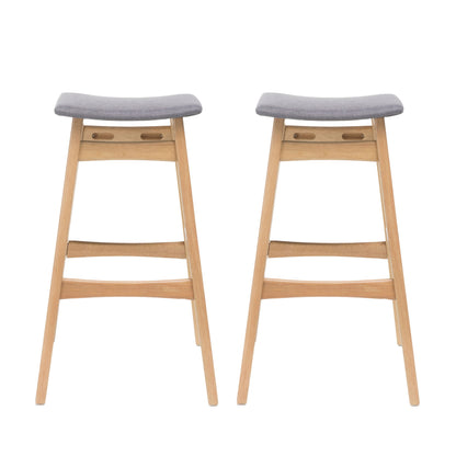 Modern Bar Stool Set With Upholstered Seating