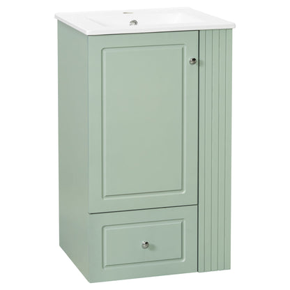 Modern Freestanding Bathroom Vanity With Sink, Soft-Close Drawer, Towel Bar