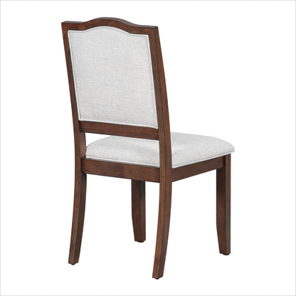 6 Piece Extendable Dining Table Set, Wood Table With Removable Leaf, 4 Upholstered Chairs And Bench - Cherry