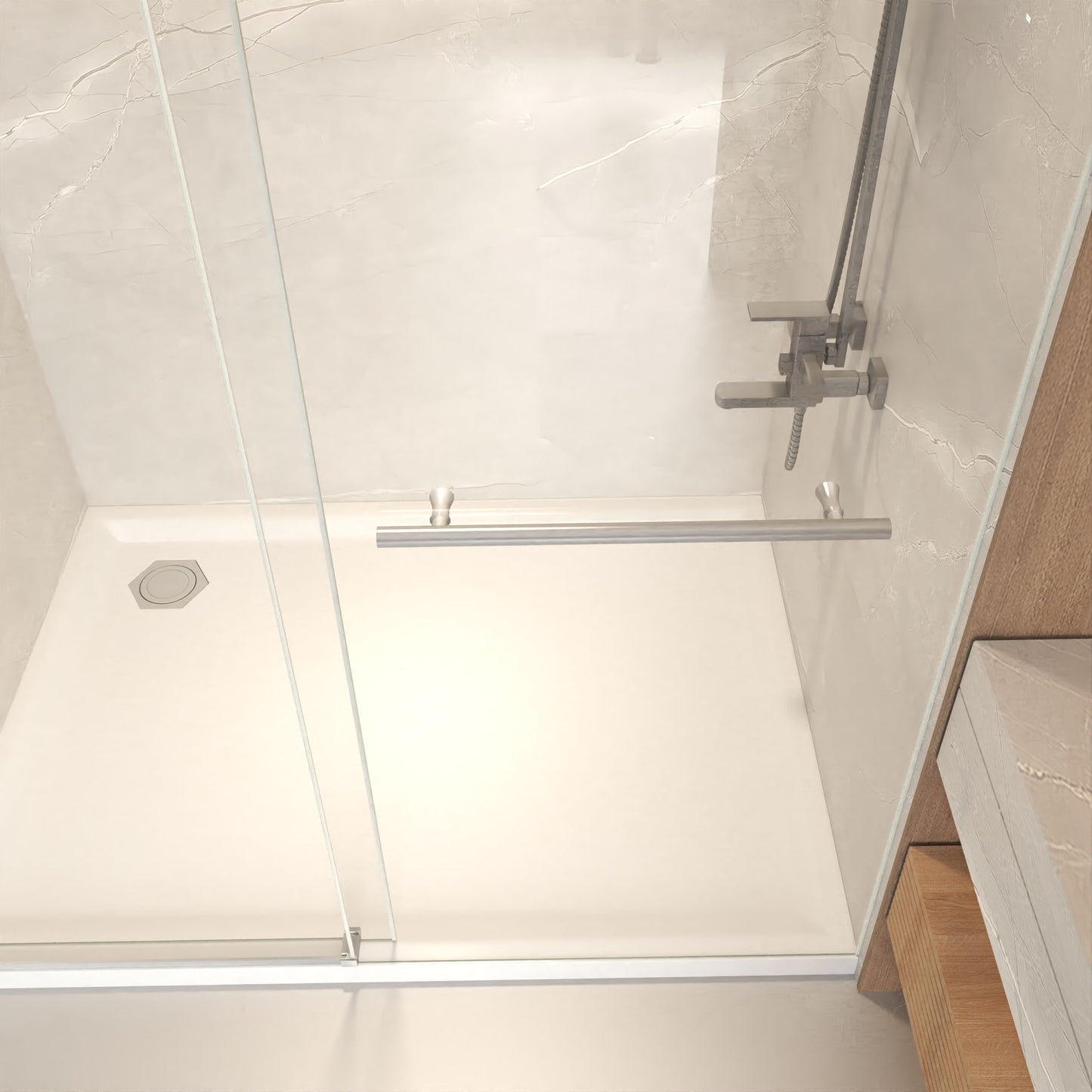 Frameless Sliding Bathtub Door With Frame