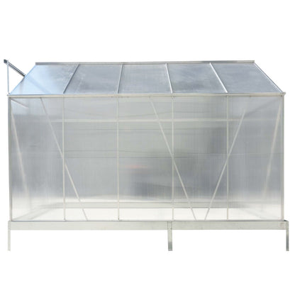 Polycarbonate house, Heavy Duty Outdoor Aluminum Walk-In House Kit With Rain Gutter, Vent And Door For Backyard Garden
