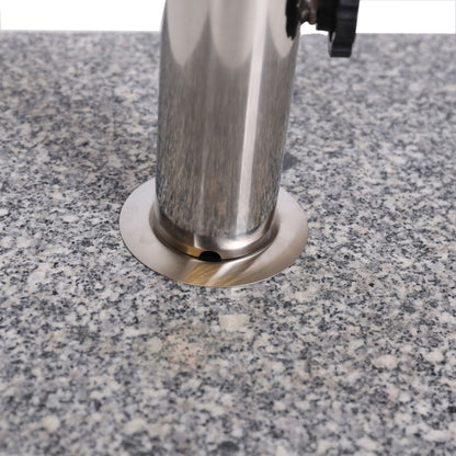 Umbrella Holder Square 55 Lbs Umbrella Base - Natural / Gray