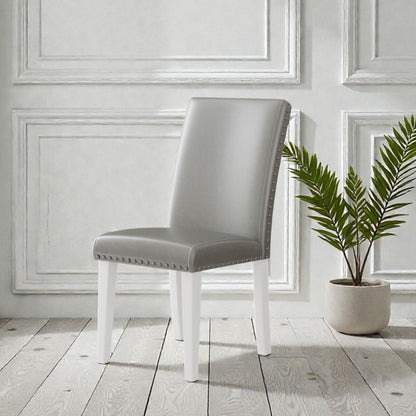 Upholstered Dining Chair With High Back Design (Set of 2)