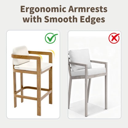 Bar Stool For Gardens And Patio (Set of 2) - Wood