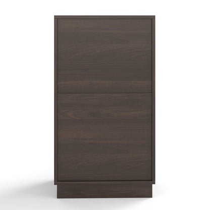 Tilt Out Trash Can Cabinet With Wave Textured Drawer & Pull Out Bin