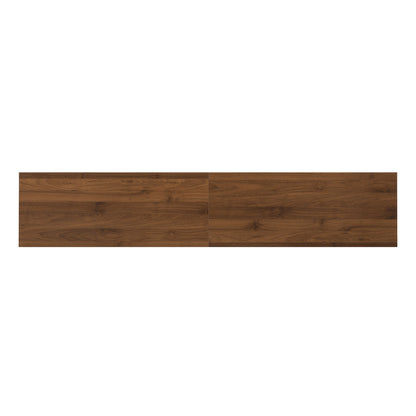 TV Stand For TVs, Entertainment Center With Closed Storage & Cable Management, Soft Closing Hinges - Walnut