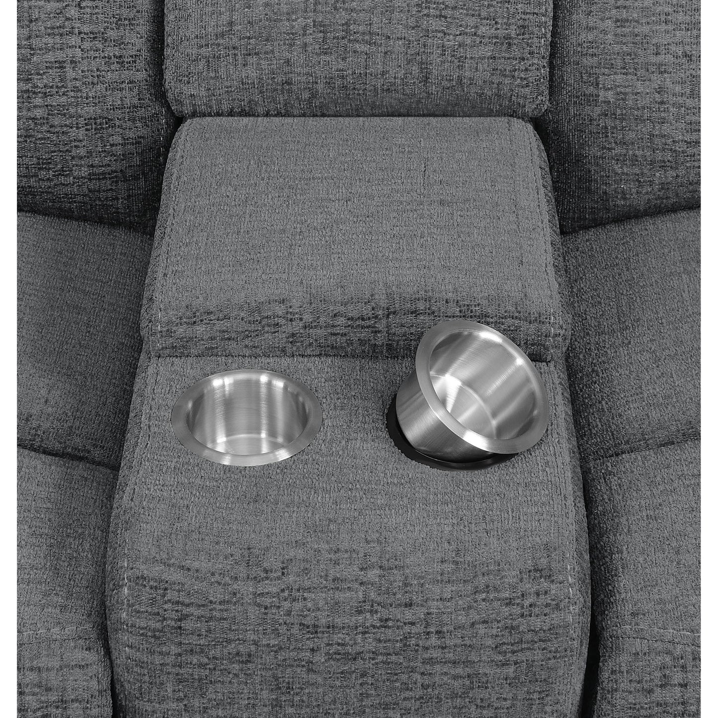 Divine - 5 Piece Power Reclining Home Theater Seating Set With Memory Foam Cushions And Storage Consoles
