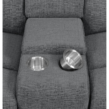 Divine - 5 Piece Power Reclining Home Theater Seating Set With Memory Foam Cushions And Storage Consoles