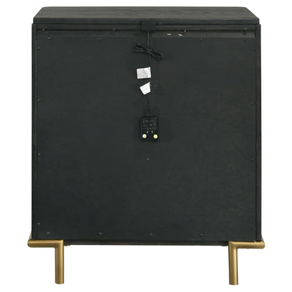 Anser - 3 Drawer Nightstand - Black