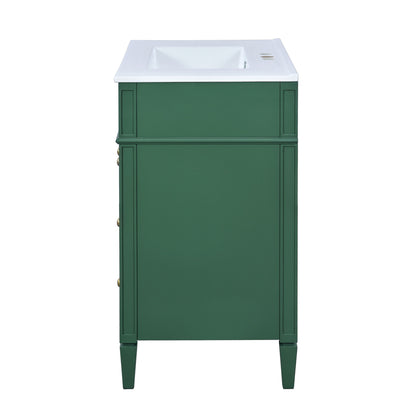 Bathroom Vanity With Top Sink, 2 Drawers & Tip Out Drawer