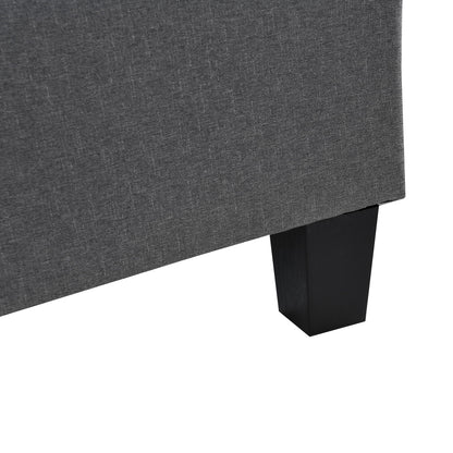 Modern Sectional Sofa Set With L Shape Chaise Lounge, Cup Holder, 4 Seat - Gray