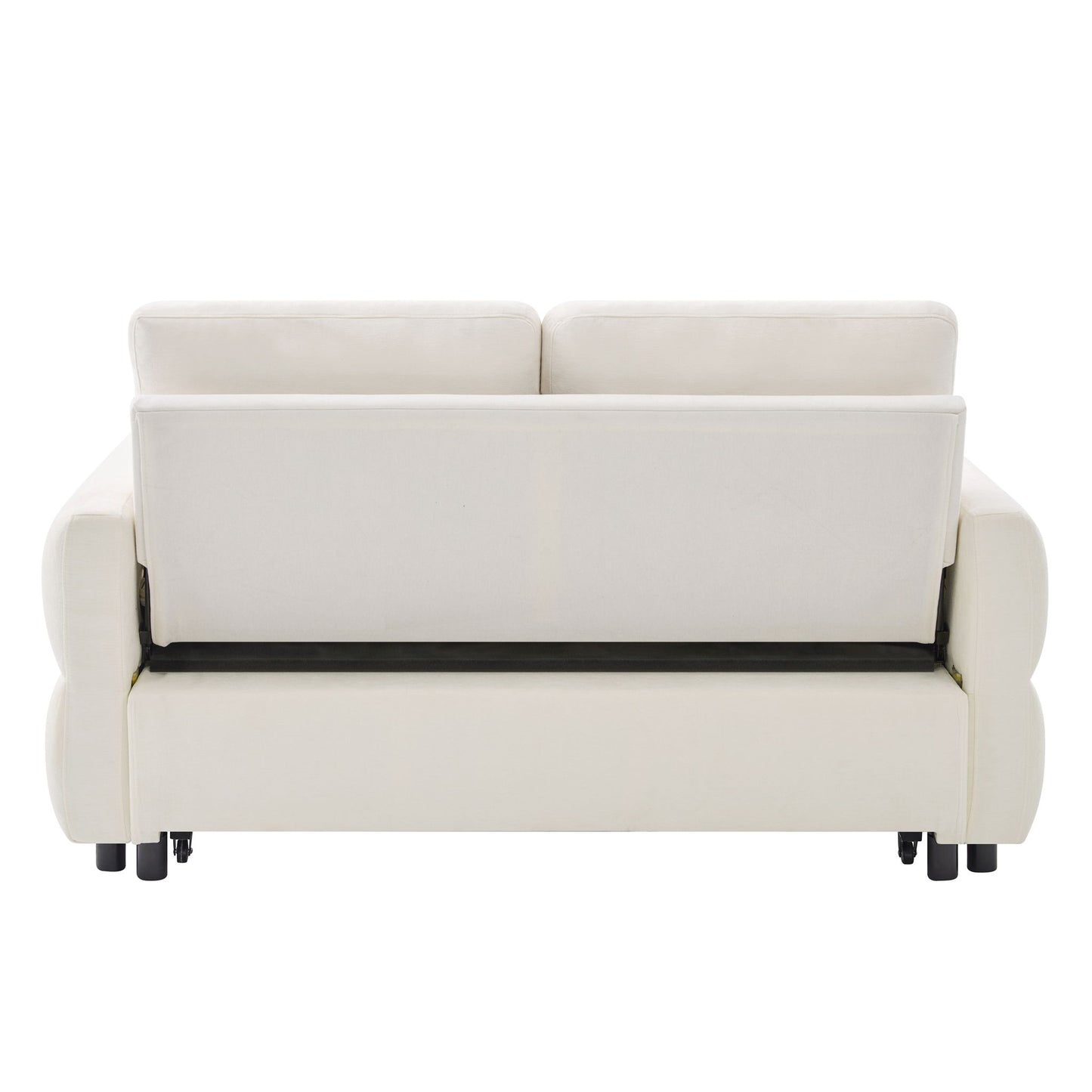 Convertible Sofa Bed Loveseat With Adjustable Backrest And USB Ports