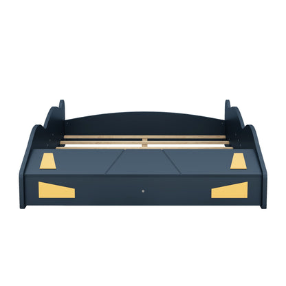 Race Car Shaped Platform Bed With Wheels And Storage