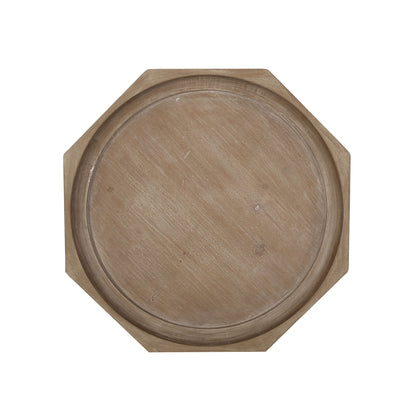 French Country Accent Table With Spider Leg Design - Natural / White
