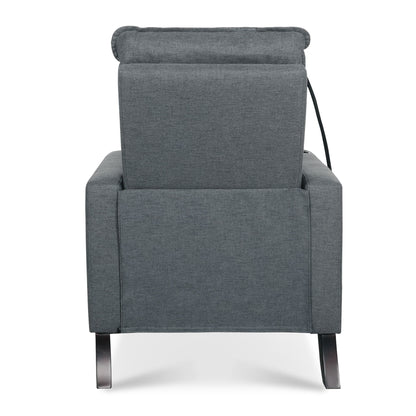 Recliner Chairs For Adults, Adjustable Recliner Sofa With Mobile Phone Holder & Cup Holder, Modern Reclining Chairs Fabric Push Back Recliner Chairs For Living Room, Bedroom