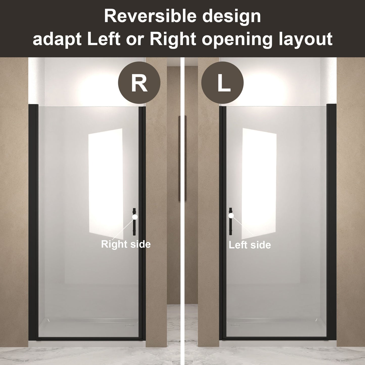Shower Door With Glass And Explosion Proof Safety Film