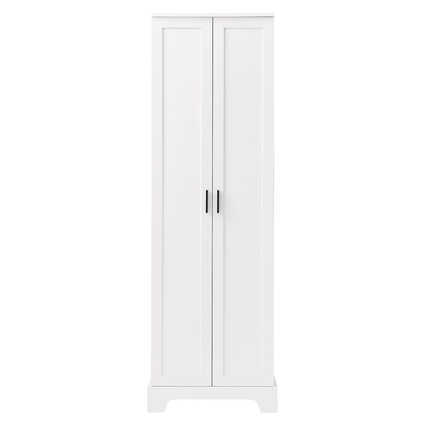 Storage Cabinet With Adjustable Shelves, 2 Doors, Rectangle Design For Bathroom