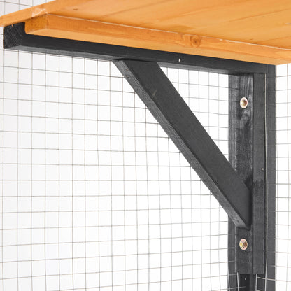 Outdoor Cat House, Diy Cat Enclosure Catio With Double Enter Doors