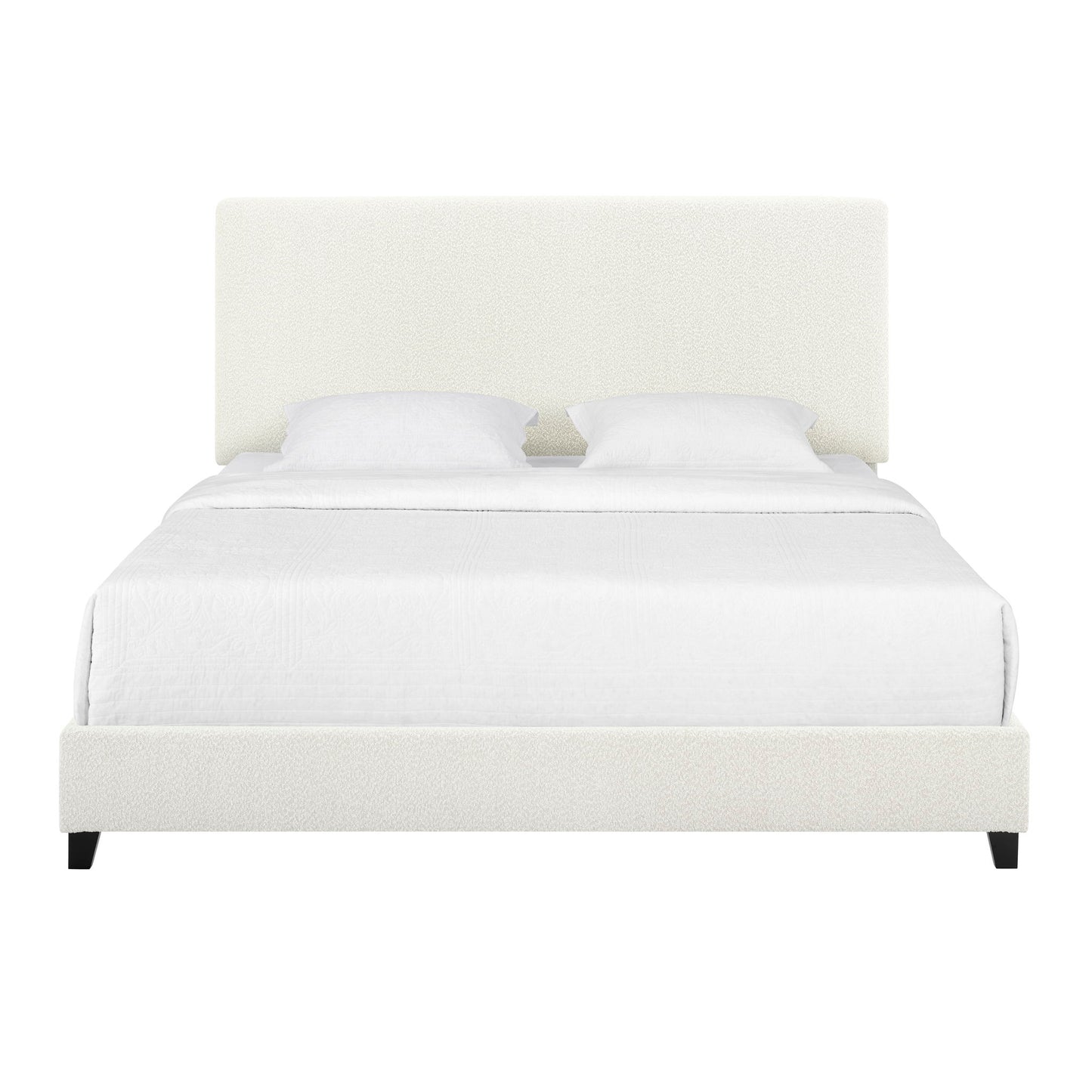 Platform Bed & Upholstered Headboard