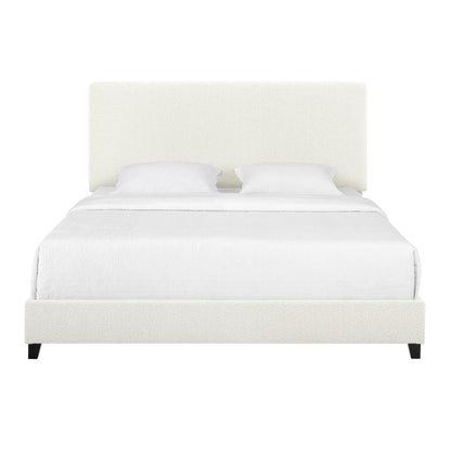 Platform Bed & Upholstered Headboard