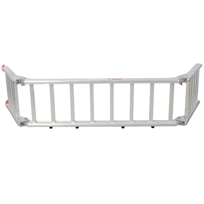Ramp For Motorcycle / Lawn Mower / ATV, 2 In 1 Ramp And Tailgate Extender - Silver