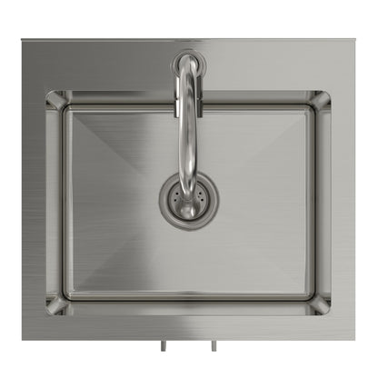 Modern Shaker All-In-One Laundry Utility Sink And Cabinet With Pull-Out Faucet