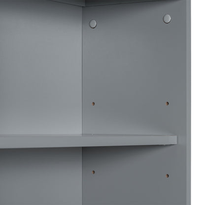 Tall Storage Cabinet With 3 Drawers And Adjustable Shelves For Bathroom