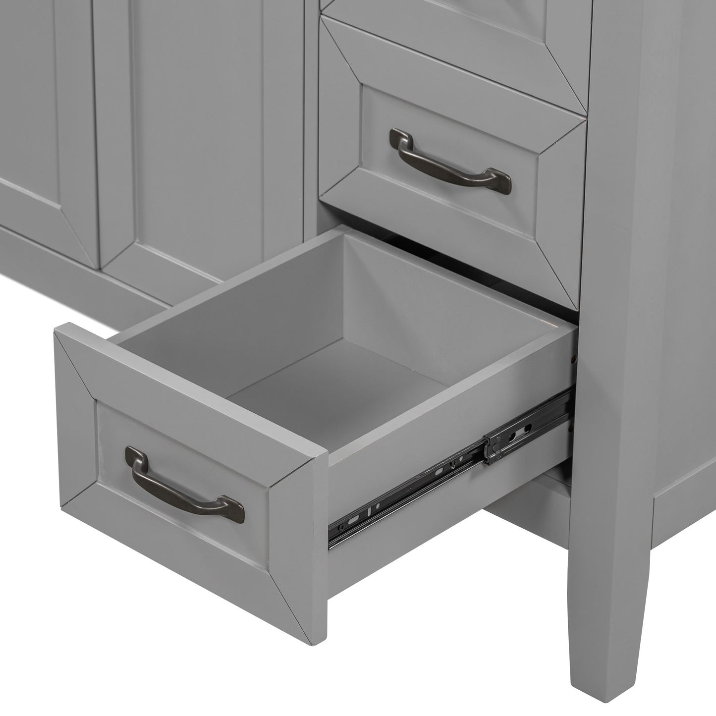 Modern Bathroom Vanity With Sink, Freestanding With Drawers And Doors