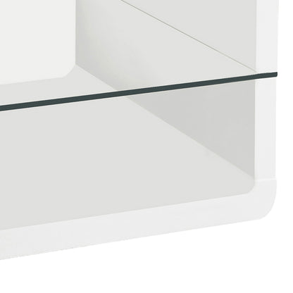 Emerson - 1 Shelf Rectangular Side End Table - White