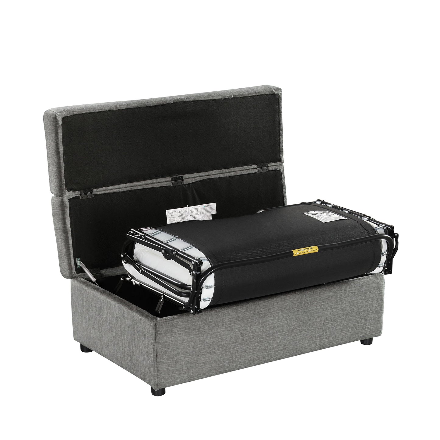 Twin Size Folding Ottoman Sleeper Bed With Mattress Convertible Guest Bed