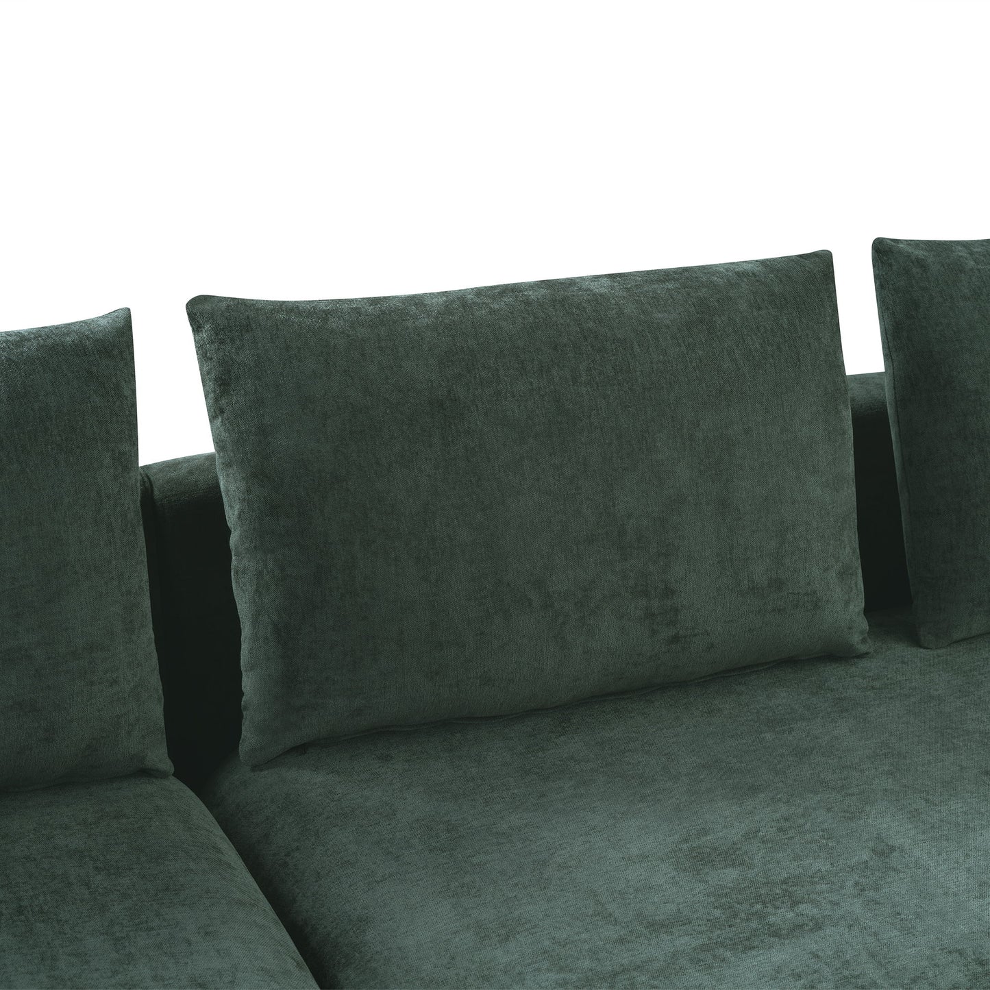 Modern L Shaped Sectional Sofa With Upholstery And Wooden Storage