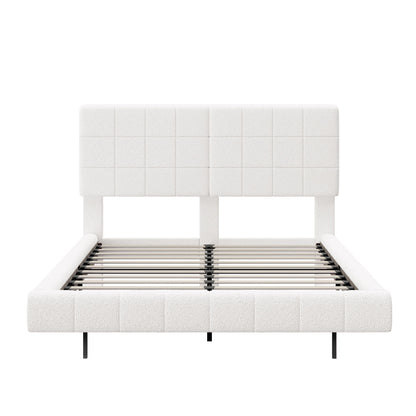 Floating Bed With Light, Soft Touch Surface