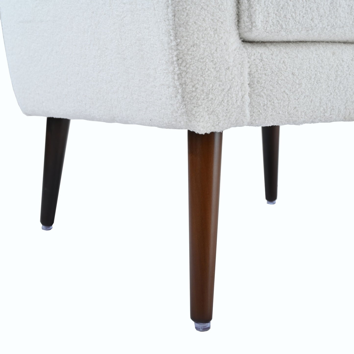 Modern Accent Chair, Arm Chairs For Living Room, Upholstered Mordern Armchair, Comfy Soft Padded Lounge Chair In Small Space, Bedroom, With Pillow, Solid Wood Leg