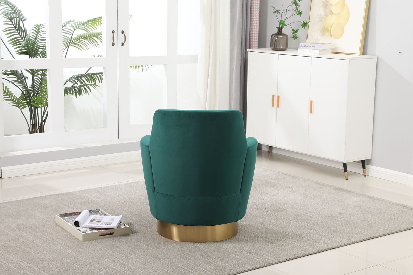 Teddy Swivel Barrel Chair, Swivel Accent Chairs Armchair For Living Room